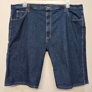Dickies Denim Jort Jean Carpenter Shorts‎ Men Size 42 Dark Wash 12" Inseam Baggy